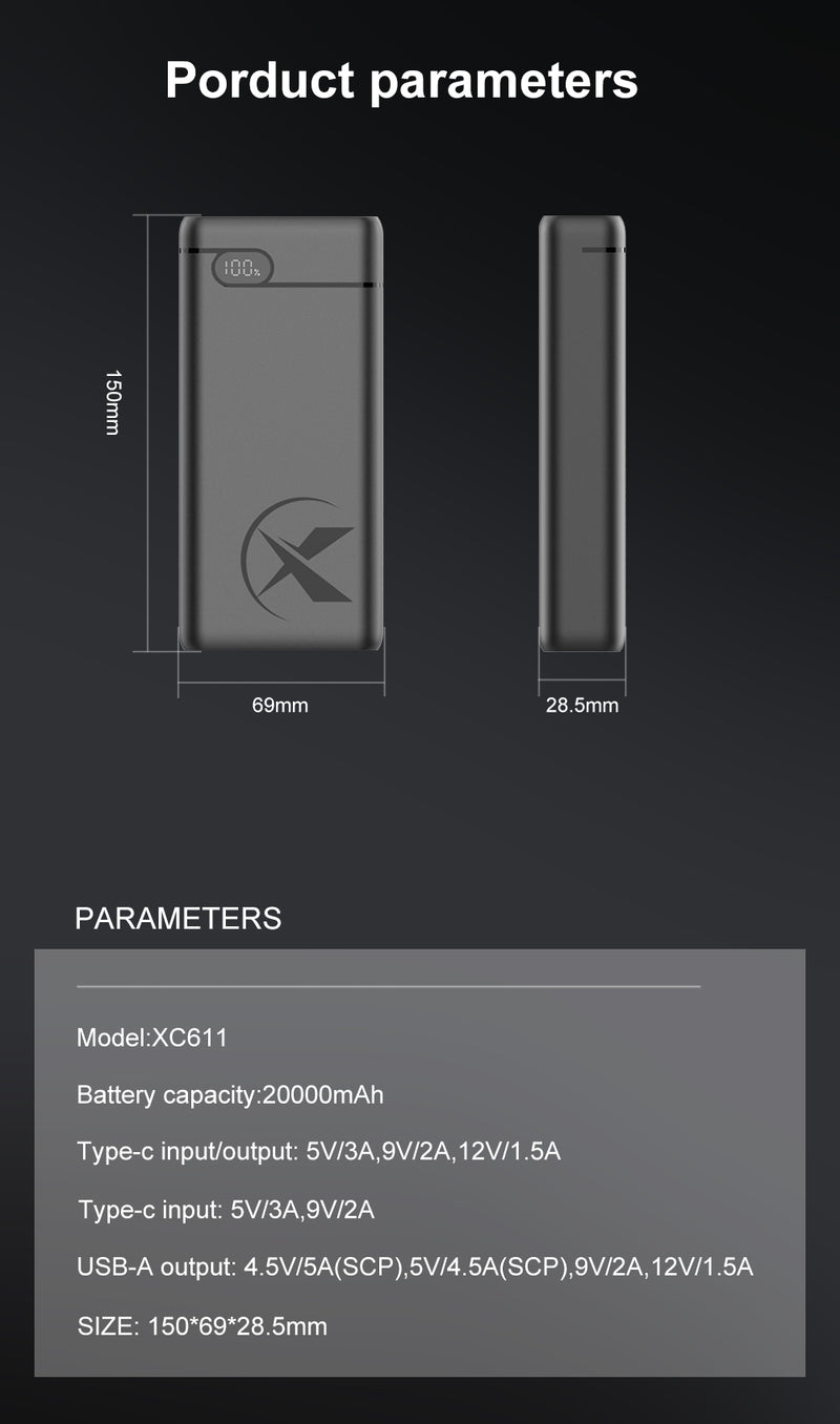 XCEED FAST CHARGE PD POWERBANK