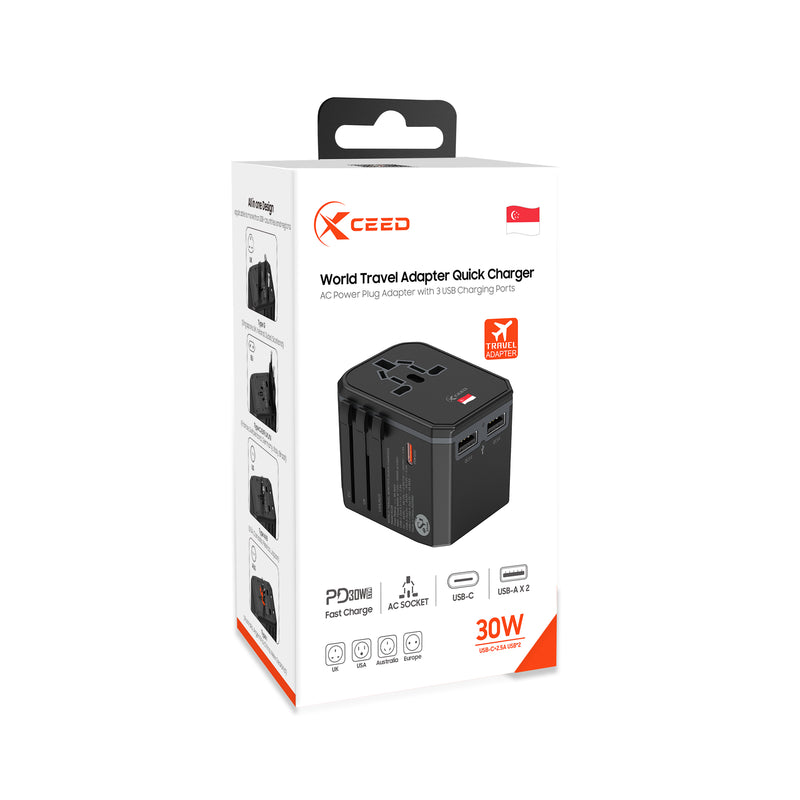 XCEED World Travel Adapter Schnellladegerät XC26 - 30W