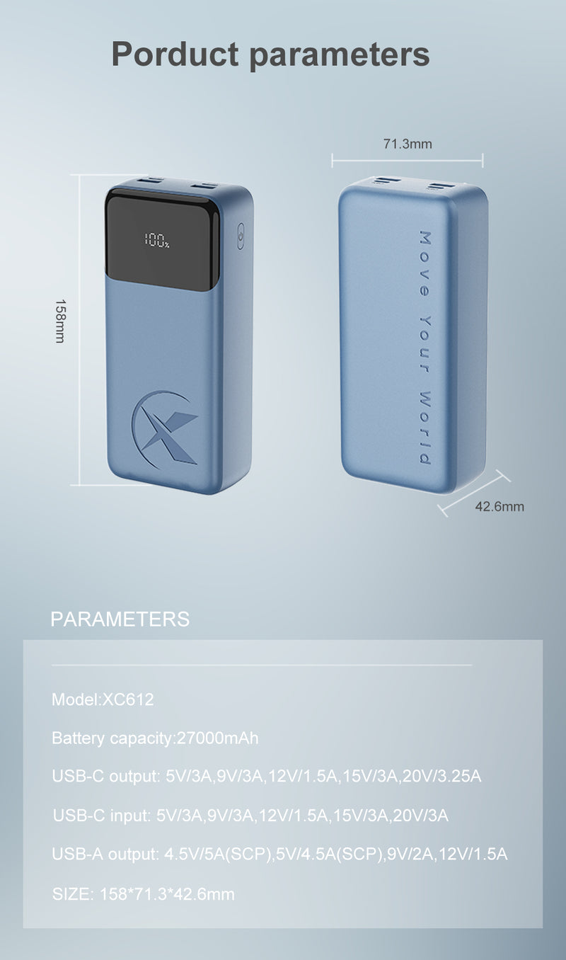 XCEED THE ULTIMATE 27000mAh PORTABLE POWER BANK XC612